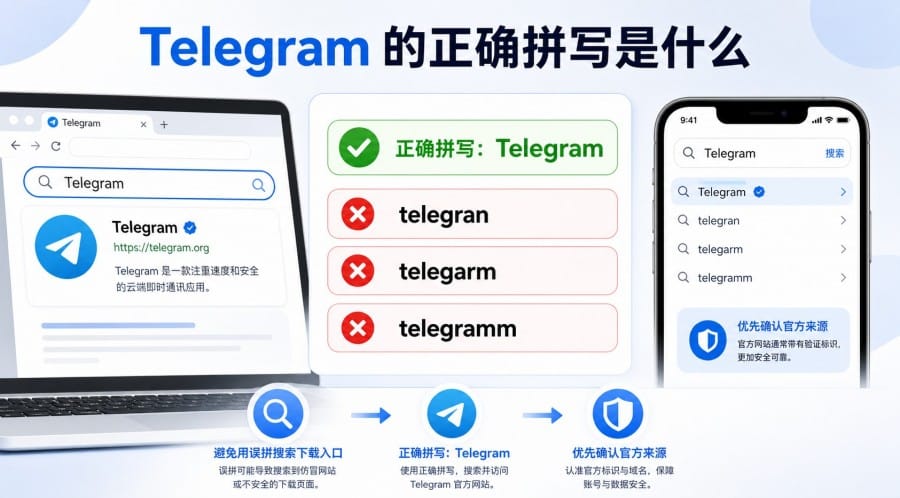 Telegran 是什么?Telegram 正确拼写与安全下载识别指南 配图 1