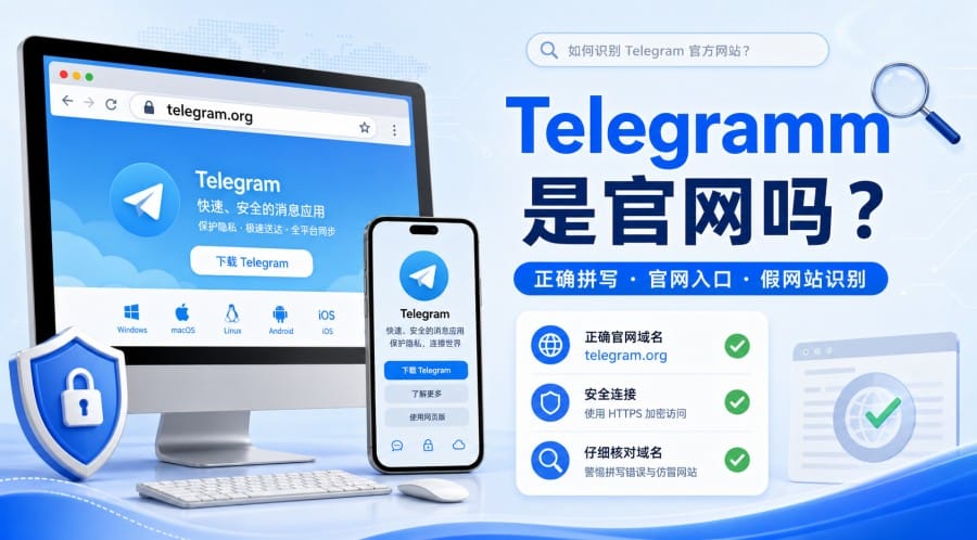 Telegramm 是官网吗？Telegram 正确拼写、官网入口与假网站识别方法 第 1 张正文图