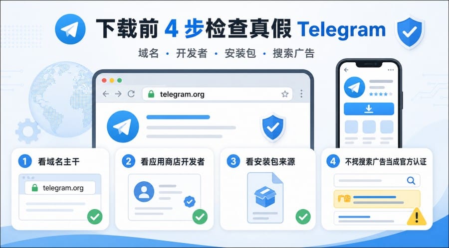 Telegramm 是官网吗？Telegram 正确拼写、官网入口与假网站识别方法 第 4 张正文图
